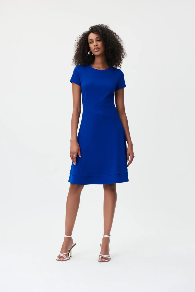 Short Sleeve Fit & Flare Dress by joseph Ribkoff # 232106