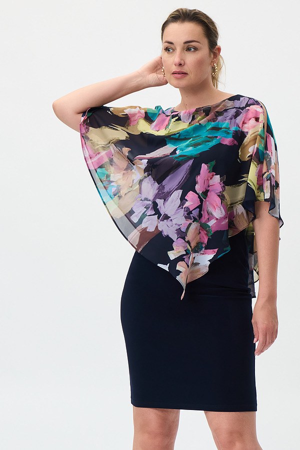 Joseph Ribkoff - 231161 - 3/4 Sleeve Belted Floral Dress - Muskoka Bay  Clothing