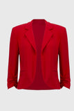 Classic Notched Collar Blazer with Gathered 3/4 Sleeves by Joseph Ribkoff #143148S25