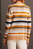 Striped Crew Neck Sweater, by Tribal #1970O-8029