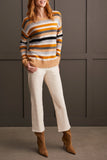 Striped Crew Neck Sweater, by Tribal #1970O-8029