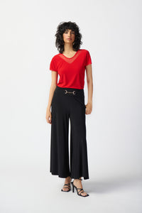 Silky Knit and Mesh Fitted Top by Joseph Ribkoff #241088