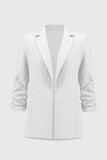 Boxy Notched Collar 3/4 Sleeve Blazer in Woven Jacquard by Joseph Ribkoff #242034S25