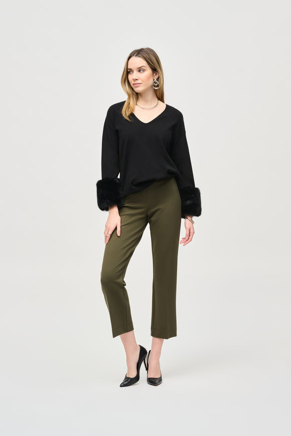 7/8 Straight Pull-On Chunky Knit Pant by Joseph Ribkoff #243049