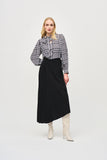 Asymmetrical skirt in woven crepe, by Joseph Ribkoff #243117