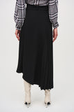 Asymmetrical skirt in woven crepe, by Joseph Ribkoff #243117