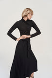 Asymmetrical skirt in woven crepe, by Joseph Ribkoff #243117