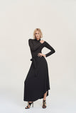 Asymmetrical skirt in woven crepe, by Joseph Ribkoff #243117