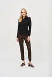 Fitted wrap top in silky knit, by Joseph Ribkoff #243152