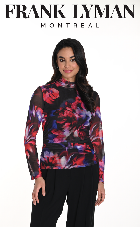 Long sleeve sweater, floral print, by Frank Lyman #243157