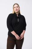 Silky Knit Eyelet Boxy Top, by Joseph Ribkoff #243159