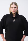 Silky Knit Eyelet Boxy Top, by Joseph Ribkoff #243159