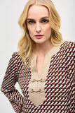 Geometric print flared top in silky knit, by Joseph Ribkoff #243184