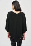 Knit poncho with rivets, by Joseph Ribkoff #243222