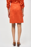 A-line slip-on skirt in scuba and faux suede, by Joseph Ribkoff #243238