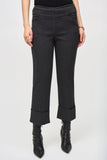 Pull-on cropped pants in woven plaid jacquard by Joseph Ribkoff #243262