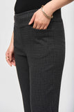 Pull-on cropped pants in woven plaid jacquard by Joseph Ribkoff #243262