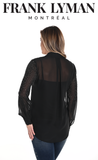 Black blouse with diamond embellishments at the front, by Frank Lyman #243414U