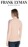 Beige knit with long sleeves and mesh details on the sleeves, by Frank Lyman #243438U