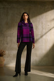 Checked Jacquard Cowl Neck Sweater by Joseph Ribkoff #243943