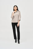 Jacquard sweater with zip collar, by Joseph Ribkoff #243954