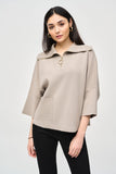 Jacquard sweater with zip collar, by Joseph Ribkoff #243954