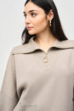 Jacquard sweater with zip collar, by Joseph Ribkoff #243954