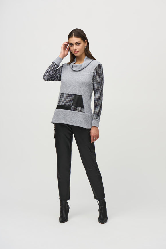 Houndstooth Sweater Knit Tunic by Joseph Ribkoff #244002