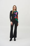 Silky knit top with abstract print, by Joseph Ribkoff #244073