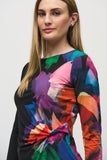 Silky knit top with abstract print, by Joseph Ribkoff #244073