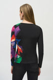 Silky knit top with abstract print, by Joseph Ribkoff #244073