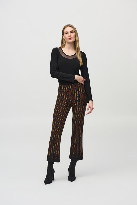 Pull-on pants, geometric print, cropped fit, by Joseph Ribkoff #244148