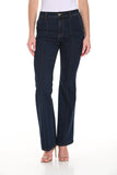 Jeans bleu foncé, taille haute et jambe droite, par Frank Lyman #244634U