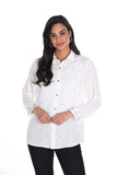 Classic White Blouse with Crystal Embellishments, by Frank Lyman #244674U