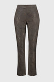 Classic fitted denim pants with metallic animal print, by Joseph Ribkoff #244945