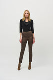 Classic fitted denim pants with metallic animal print, by Joseph Ribkoff #244945