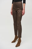 Classic fitted denim pants with metallic animal print, by Joseph Ribkoff #244945