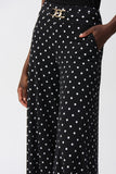 Silky knit pull-on culottes in polka dot print by Joseph Ribkoff #251040