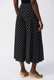 Silky knit pull-on culottes in polka dot print by Joseph Ribkoff #251040