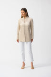 Laser-Cut Faux Suede Straight Leg Jacket by Joseph Ribkoff #251103