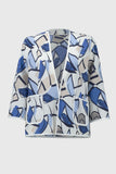 Geometric Print Waffle Fabric Jacket by Joseph Ribkoff #251105