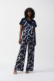 Woven sweater, boxy fit with abstract print, by Joseph Ribkoff #251110