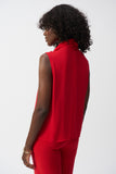 Sleeveless georgette top with pussy-bow collar, by Joseph Ribkoff #251115