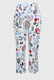 Pull-on cropped pants in abstract print in Millennium by Joseph Ribkoff #251221