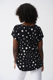 Silky Knit Polka Dot Print Short Sleeve Top by Joseph Ribkoff #251257