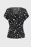 Silky Knit Polka Dot Print Short Sleeve Top by Joseph Ribkoff #251257