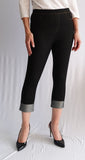 Pull-on Capris with Cuffed Legs and Contrast Stitching by Softworks #75806