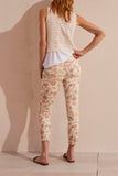 Beige floral print capri by Tribal #5410O 4744P