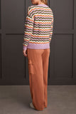 “Lavender Blush” Drop Shoulder Knit Sweater, by Tribal #5592O/5085