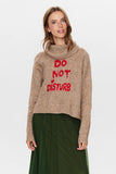 Oversized Turtleneck Sweater "Do Not Disturb" by EFG #704767